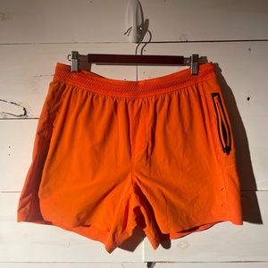 Ten Thousand Gym Shorts. Orange with black liner.